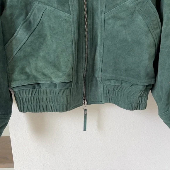 NWT Free People We The Free Desert Moon Suede Jacket in Green Grove - Picture 7 of 10